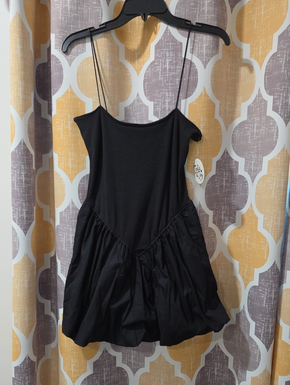 Jolie& Joy Black Spaghetti Strap Babydoll Slip Dress